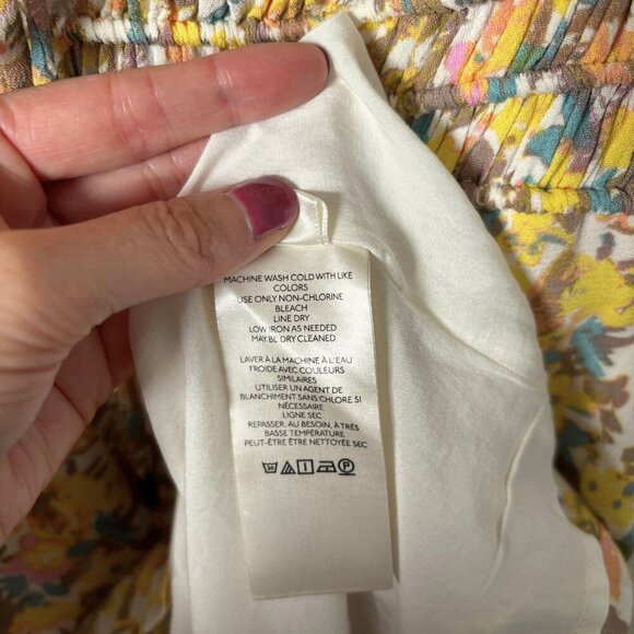 Free People Forget Me Not Yellow Mini Dress Womens Size 0 Floral Boho - Picture 8 of 15